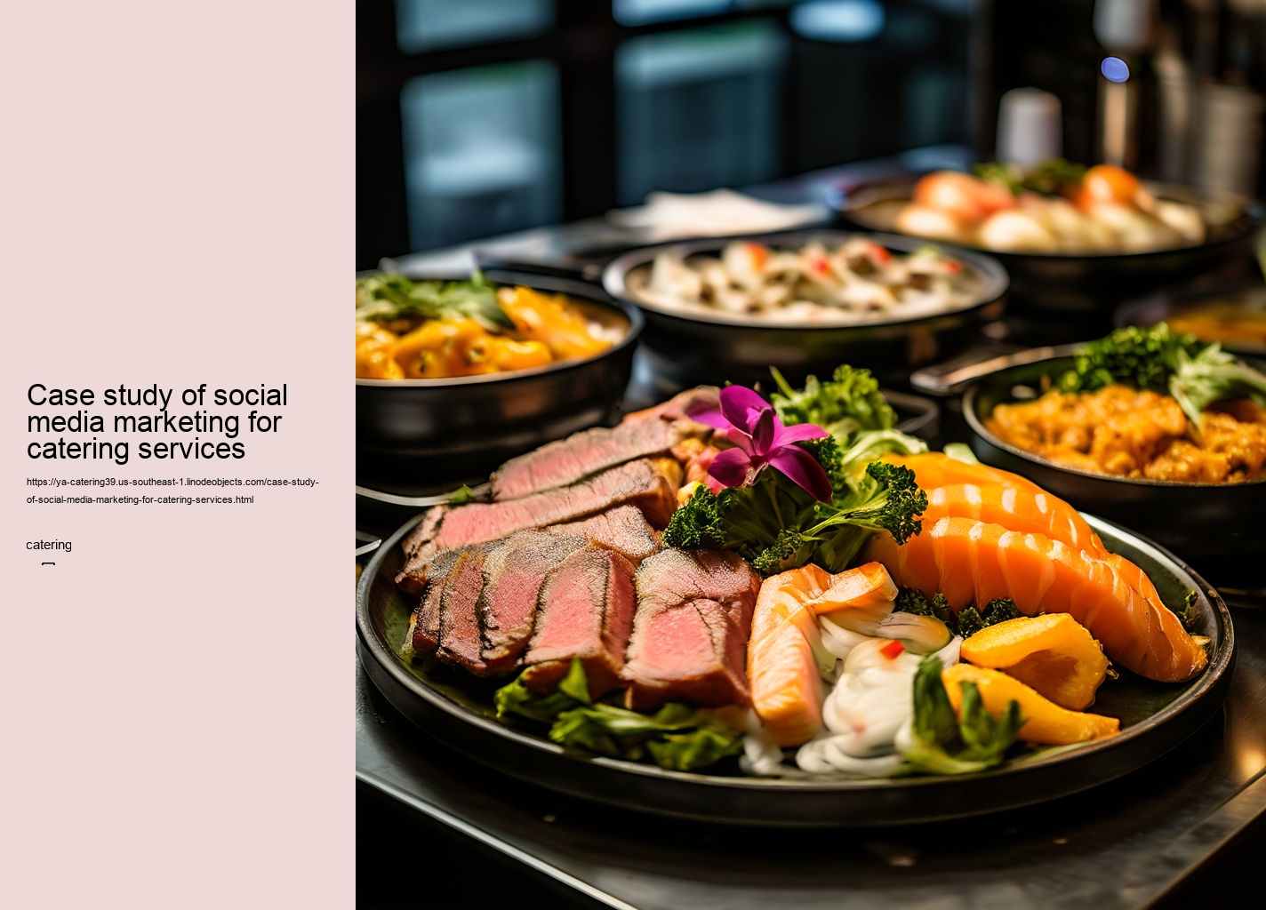 Case study of social media marketing for catering services