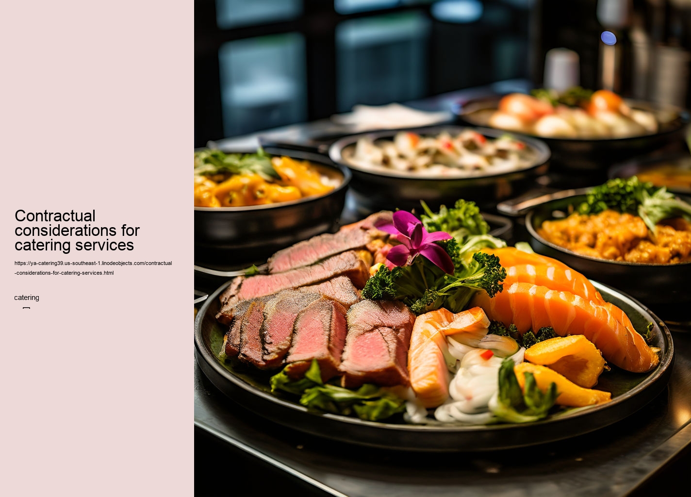 Contractual considerations for catering services