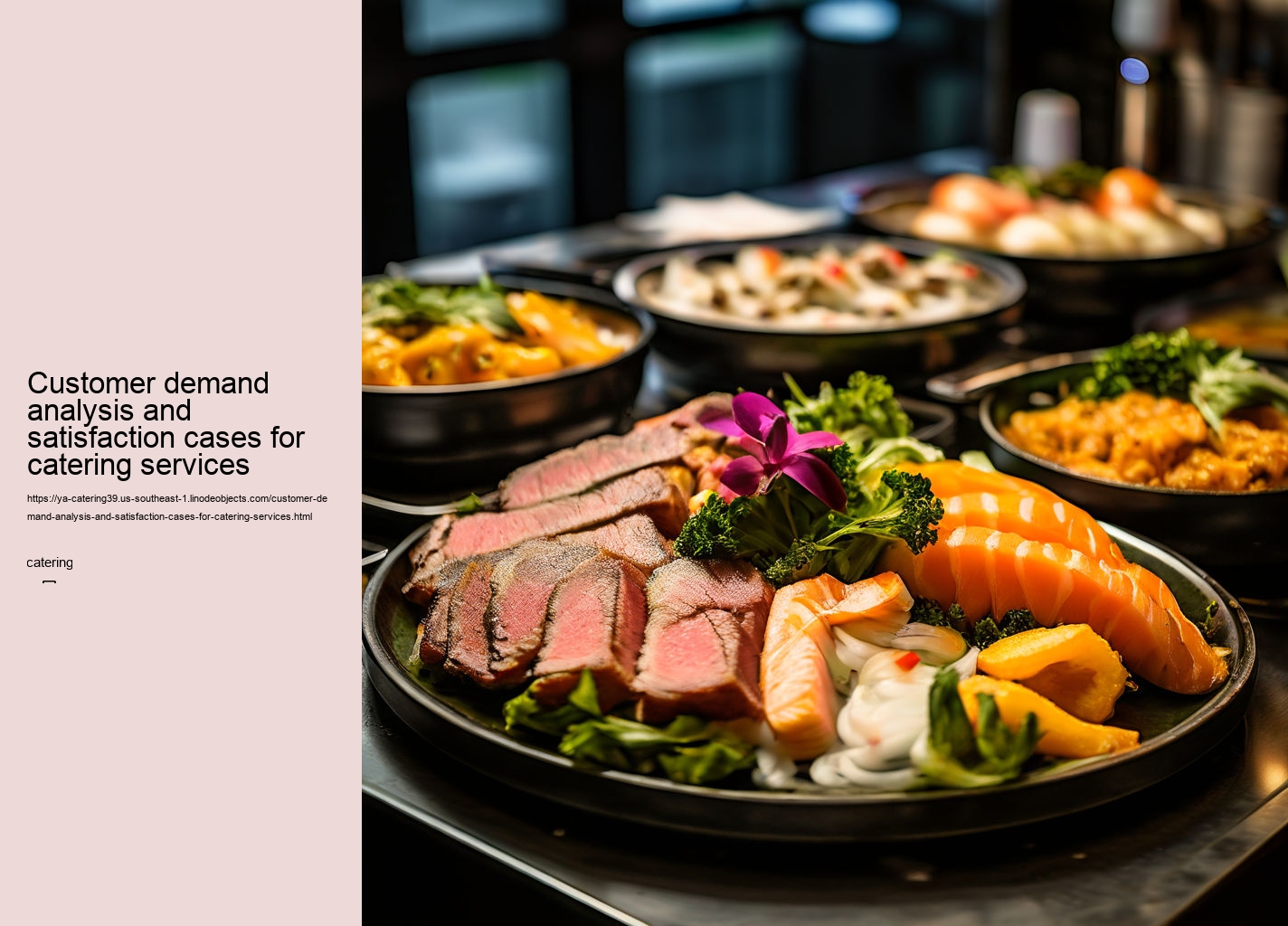 Customer demand analysis and satisfaction cases for catering services